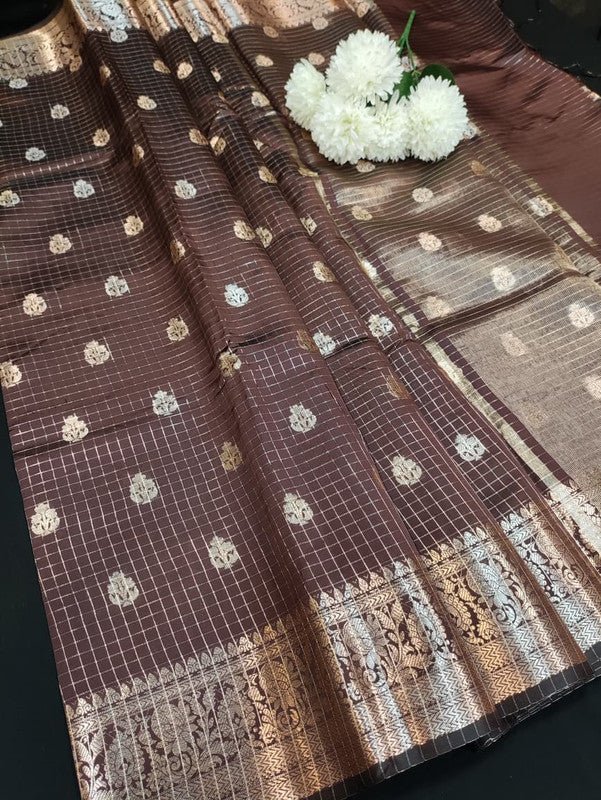 Aurora Banarasi Saree with elegant Zari work for wedding wear