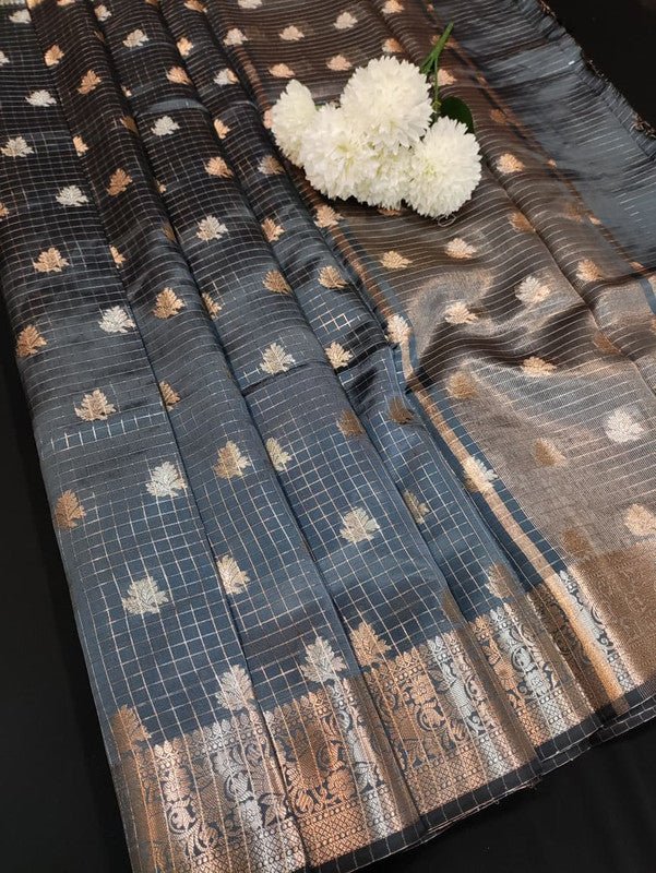 Aurora Banarasi Saree with elegant Zari work for wedding wear