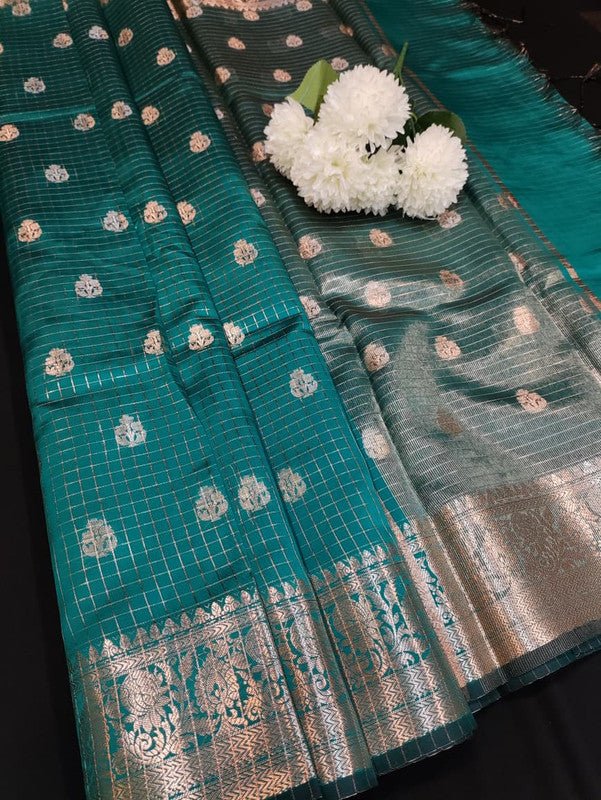 Aurora Banarasi Saree with elegant Zari work for wedding wear