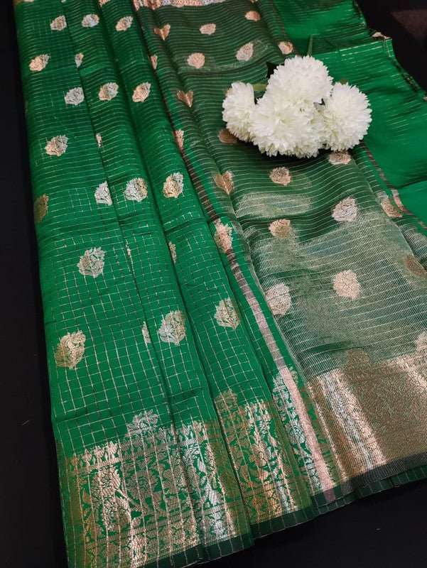 Aurora Banarasi Saree with elegant Zari work for wedding wear
