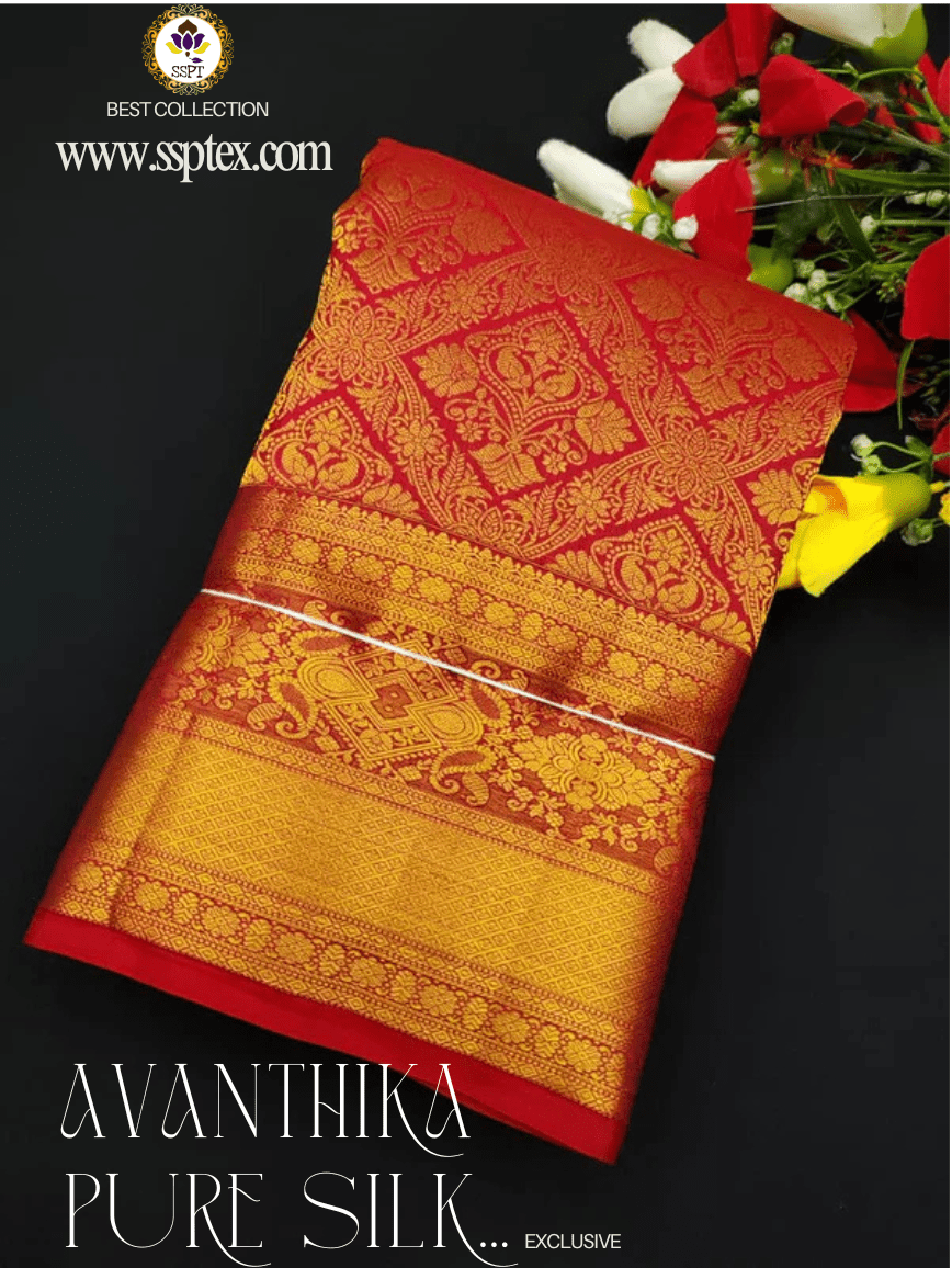 Avanthika Pure Pattu Silk E49 - Sri Sakthi Pugazh Tex E49 - Pure Silk