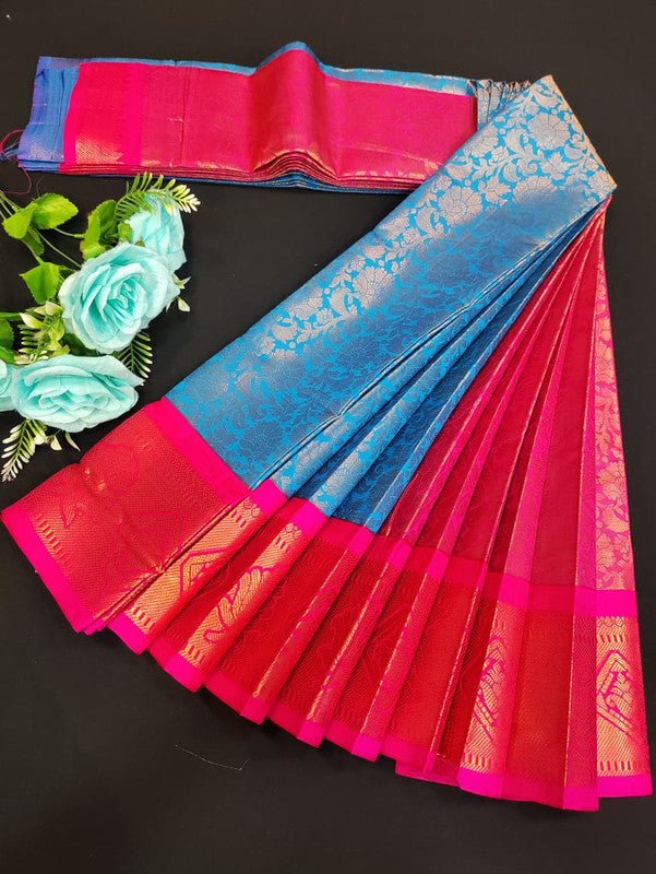 Avanthika Soft Silk Saree with zari work for festival wear