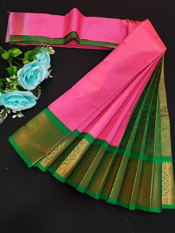 Avanthika Soft Silk Saree with zari work for festival wear