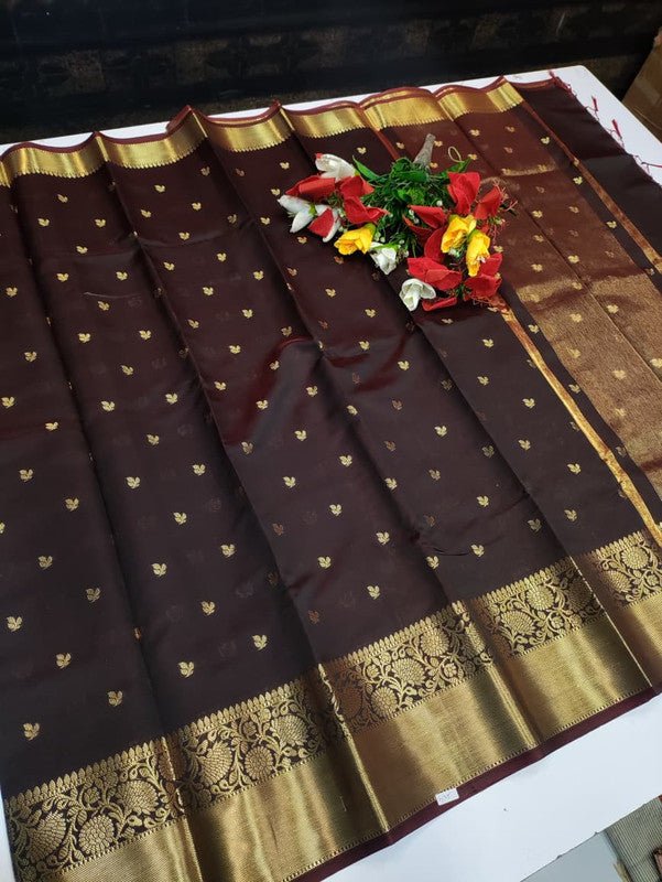 Banarasi Rust Brown Saree FV04 - Sri Sakthi Pugazh Tex - Fancy