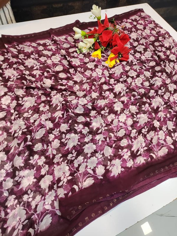 Chiffon Fancy Saree FSS70 - Sri Sakthi Pugazh Tex FSS70 - Silk Saree