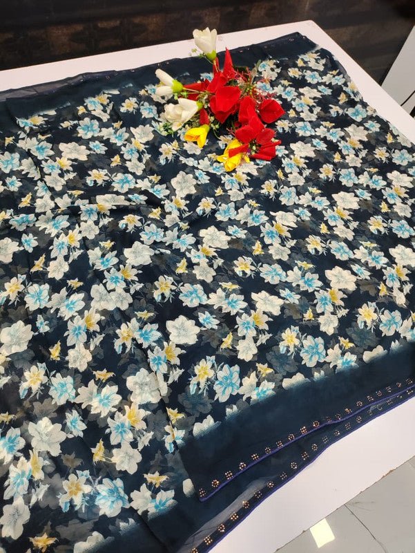 Chiffon Fancy Saree FSS85 - Sri Sakthi Pugazh Tex FSS85 - Silk Saree