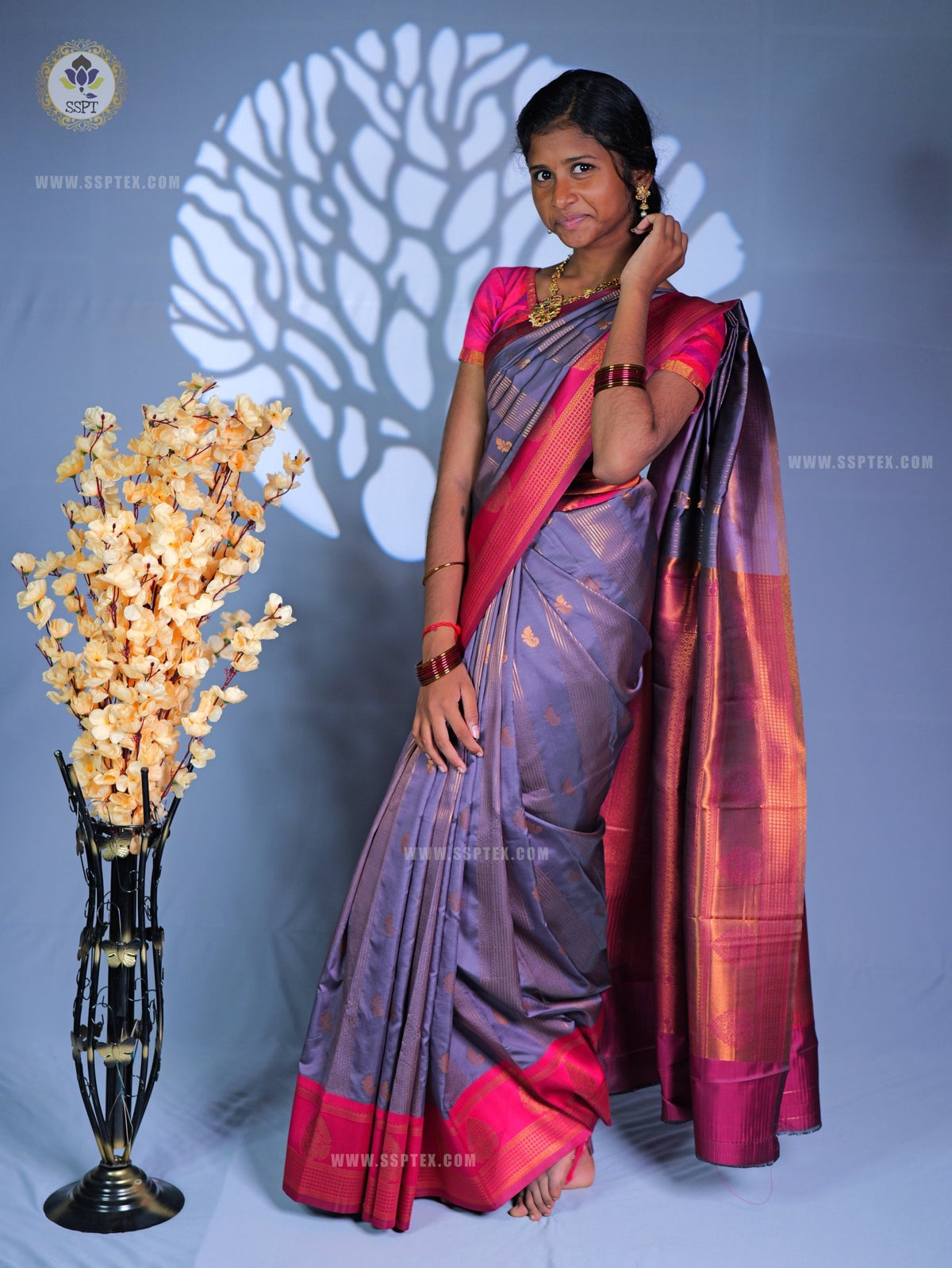 Chitra Soft Silk saree for women featuring elegant soft silk fabric with graceful traditional design suitable for weddings receptions and festive occasions, Full View