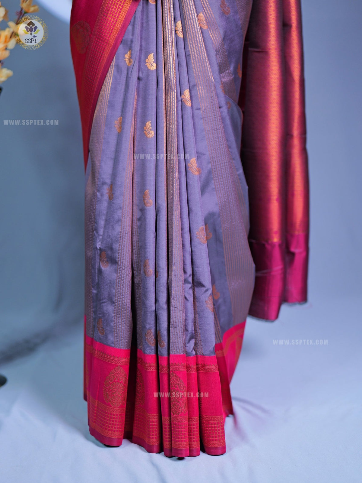 Chitra Soft Silk saree for women featuring elegant soft silk fabric with graceful traditional design suitable for weddings receptions and festive occasions, Full View