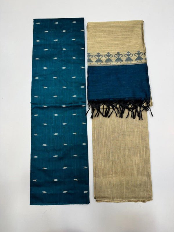 Chudithar Material in cotton fabric with elegant thread work for women