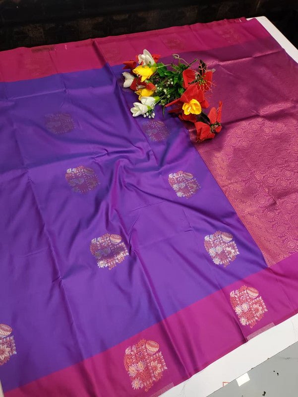 Dhaniya Soft Silk Collection saree with elegant traditional soft silk design for wedding and festive wear from Sri Sakthi Pugazh Tex Salem Tamil Nadu