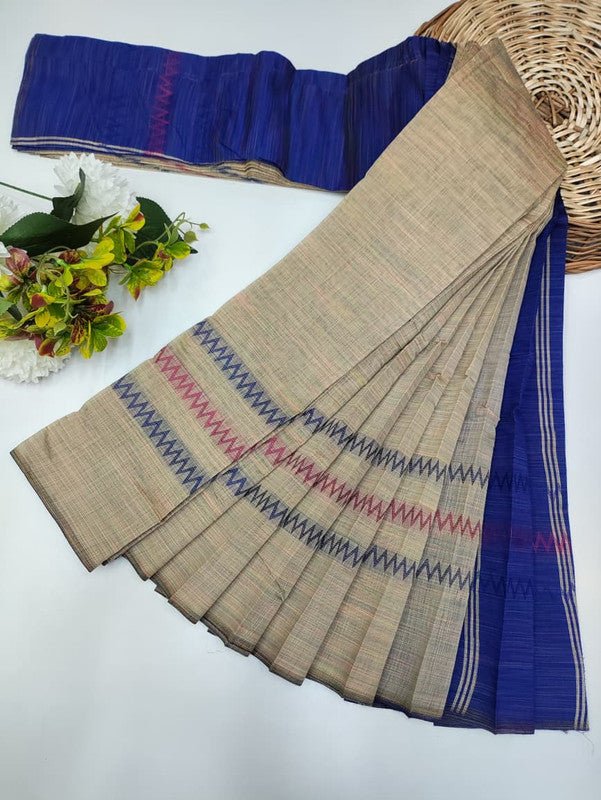 Dyed Cotton Saree with |Zari Border & Plain Blouse| DC07 - Sri Sakthi Pugazh Tex DC07 - Cotton Saree