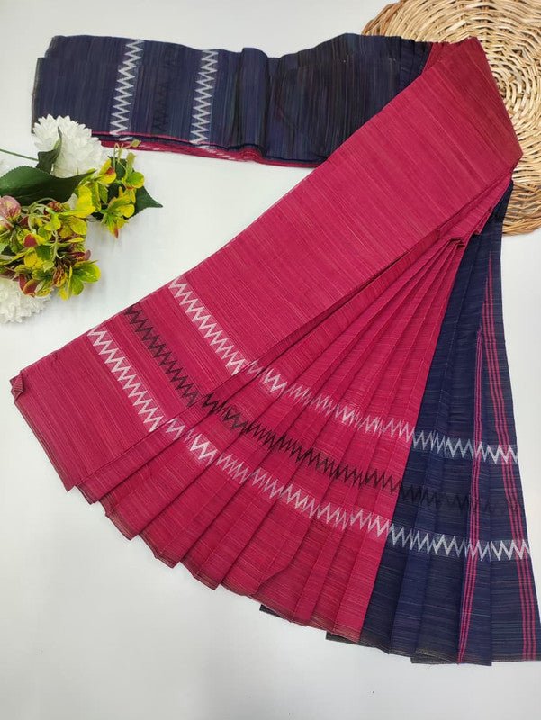 Dyed Cotton Saree with |Zari Border & Plain Blouse| DC12 - Sri Sakthi Pugazh Tex DC12 - Cotton Saree