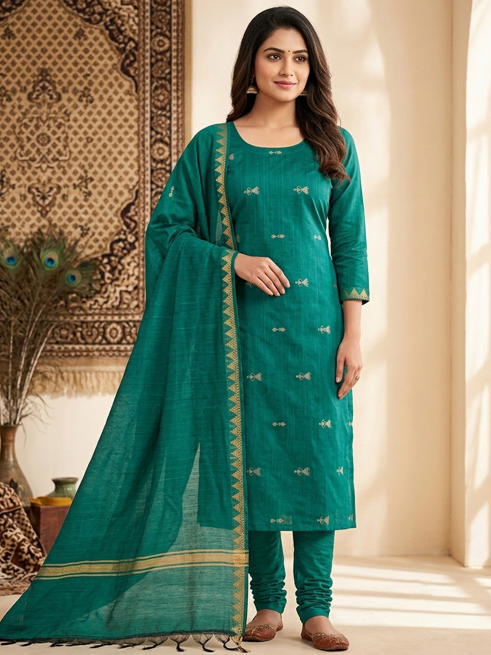 Shop this beautiful Chudithar Material online today