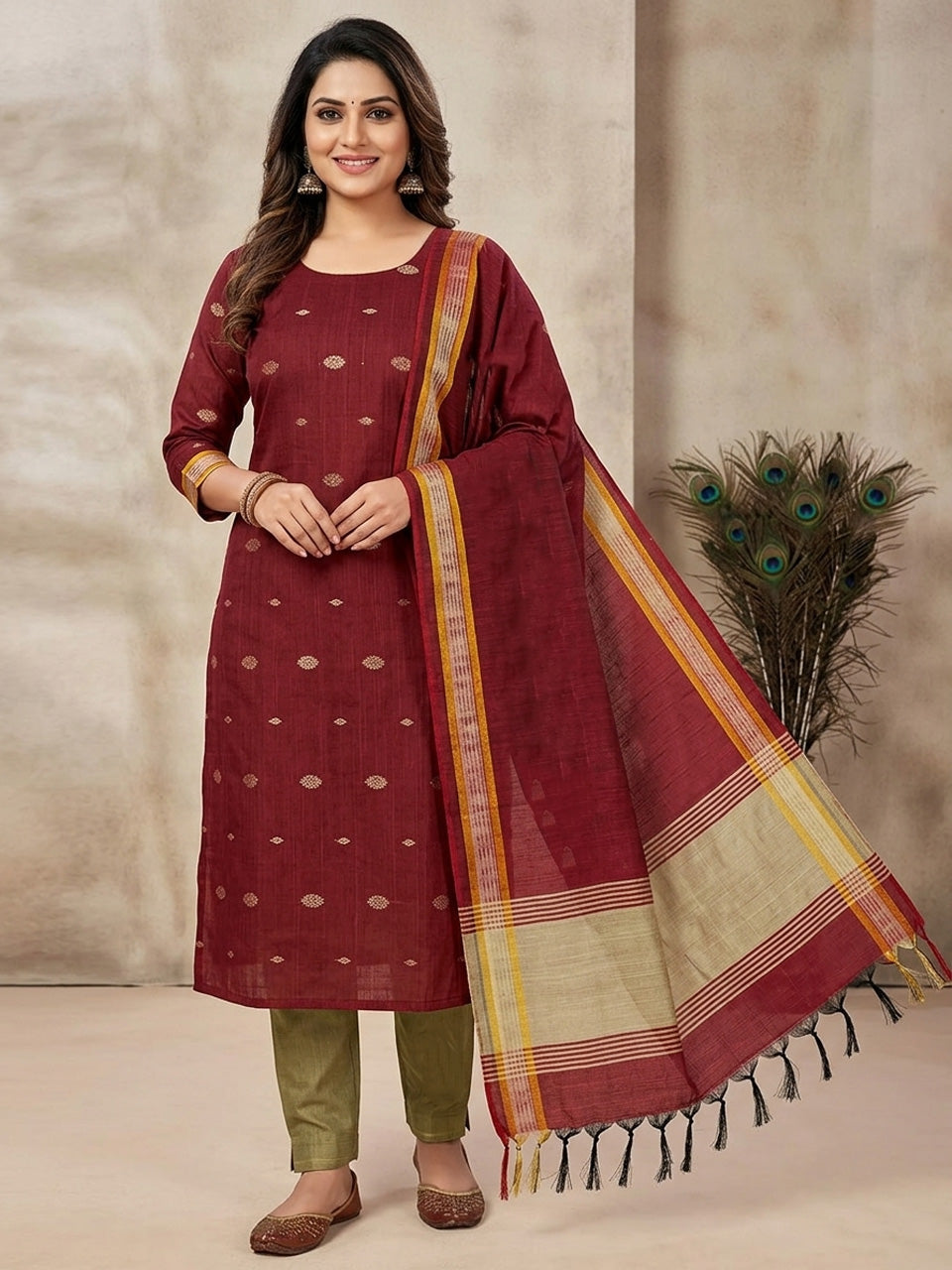 Shop this beautiful Chudithar Material online today