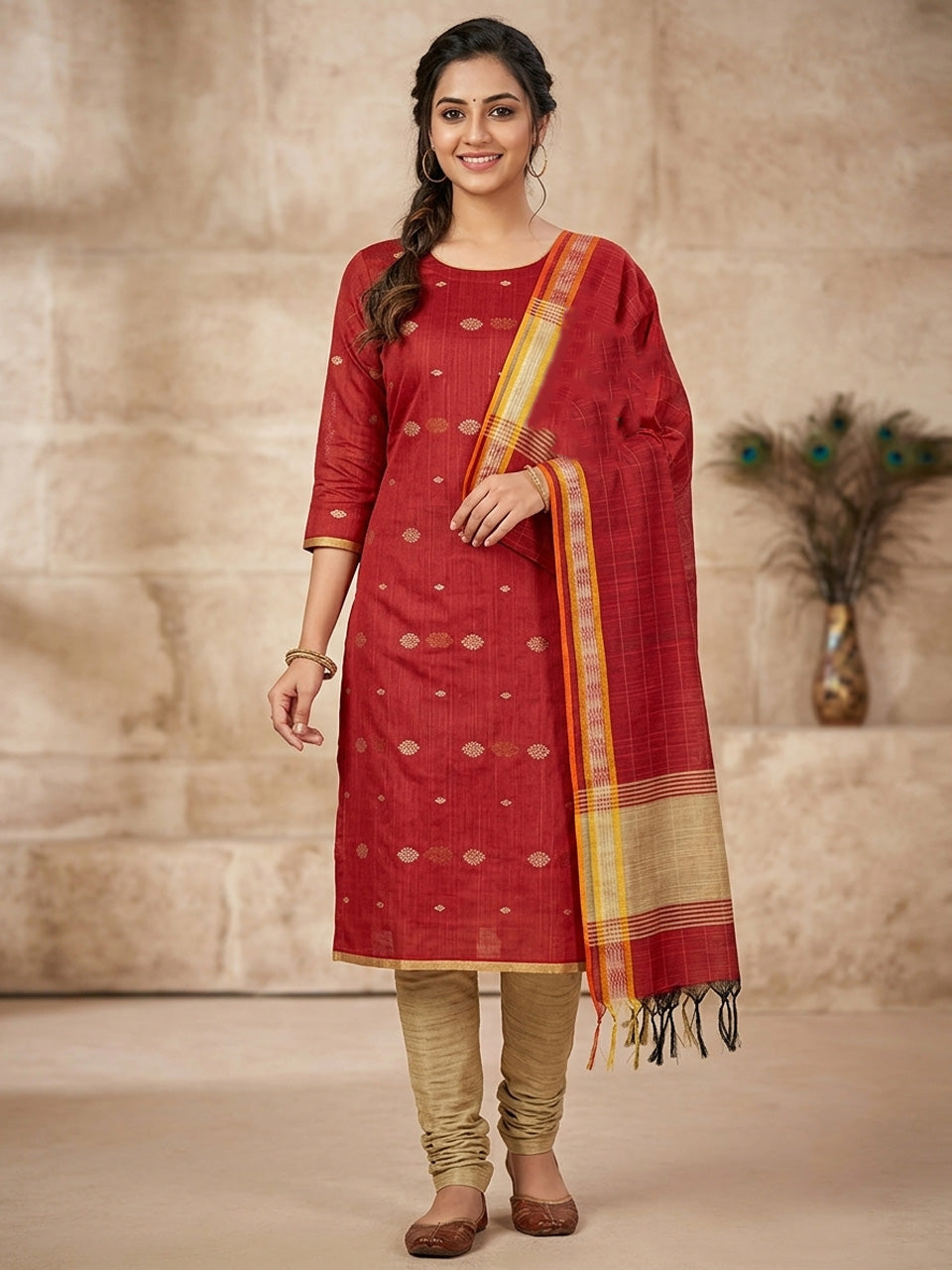Shop this beautiful Chudithar Material online today