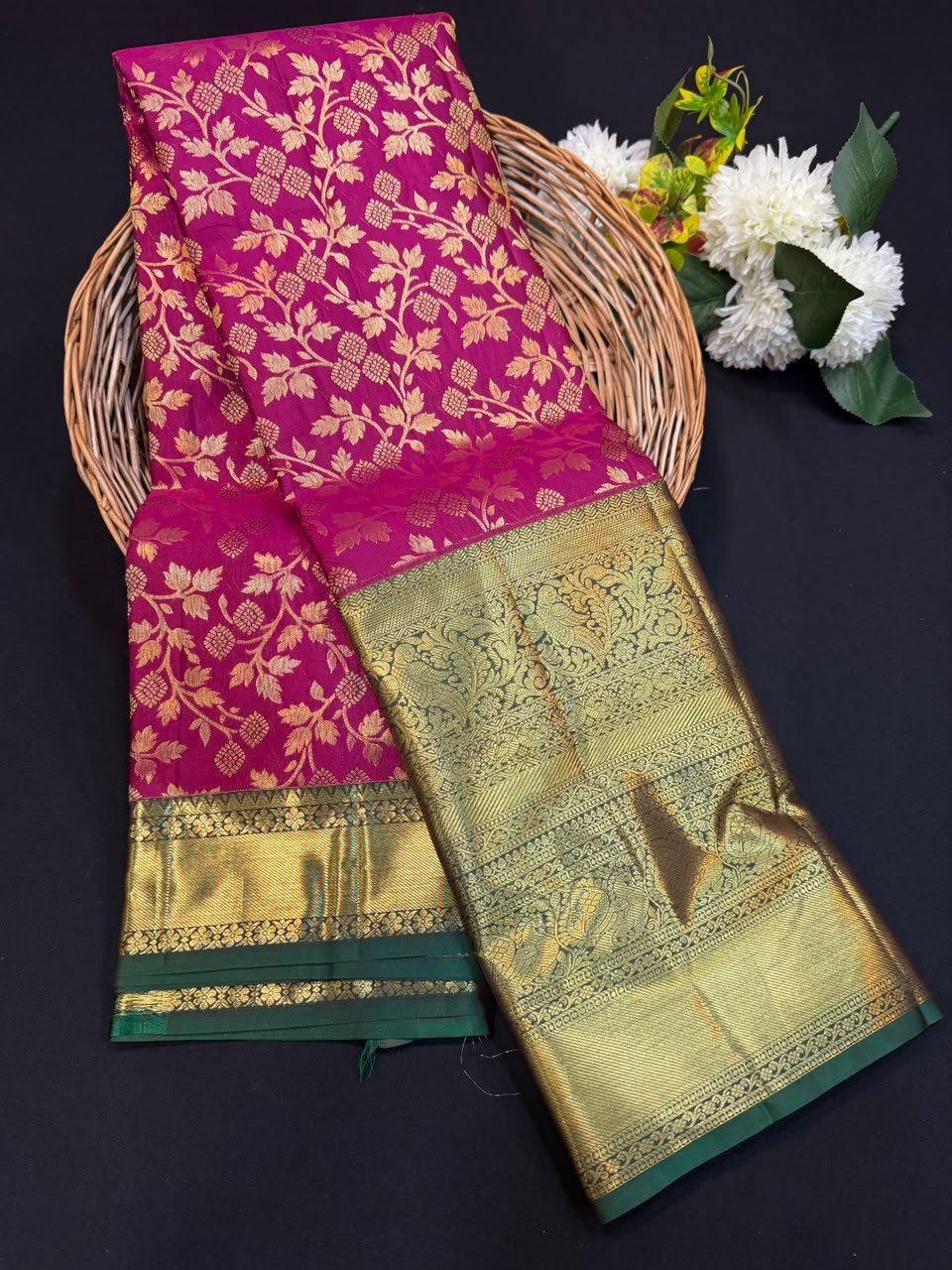 Ethenic Tanjore Pure Silk E80 - Sri Sakthi Pugazh Tex - Pure Silk