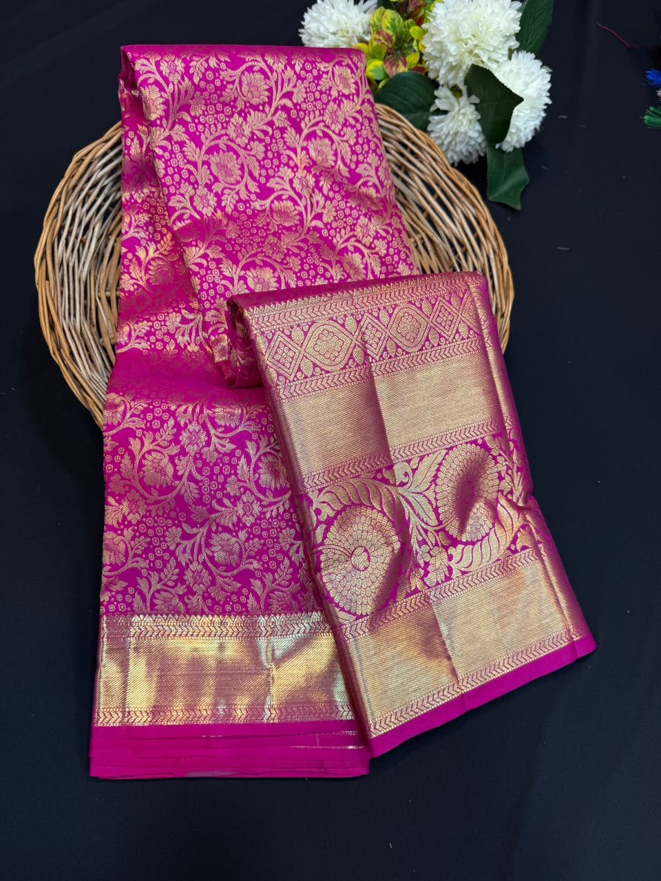 Grand Darkest Pink Pure Silk E94 - Sri Sakthi Pugazh Tex - Pure Silk