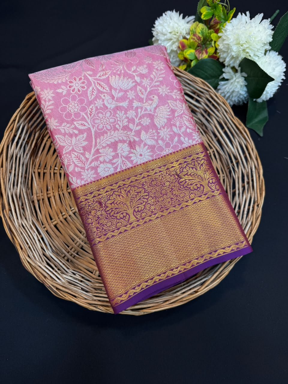 Grand Pink Pure Silk E88 - Sri Sakthi Pugazh Tex - Pure Silk