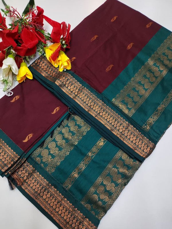 Kalyani Cotton Saree in premium Zari Cotton fabric for festive wear