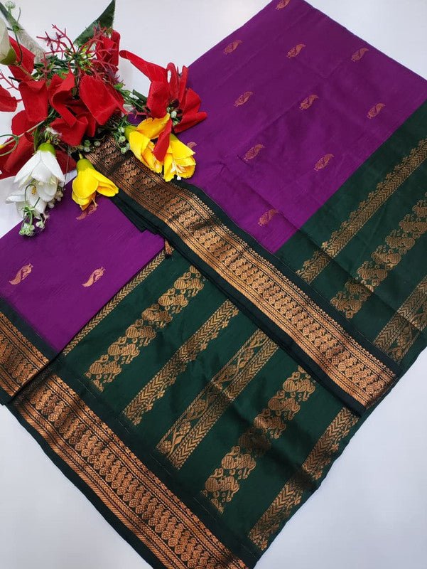 Kalyani Cotton Saree in premium Zari Cotton fabric for festive wear