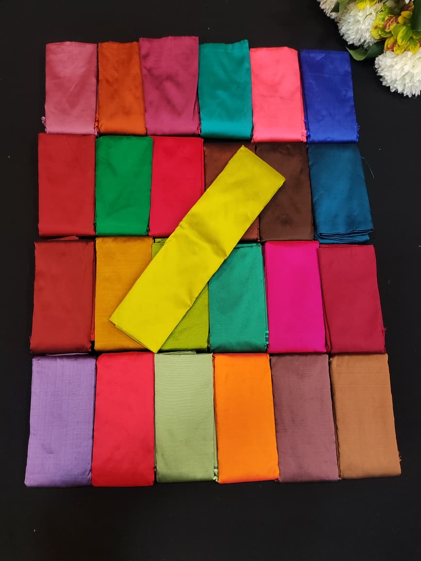 Karishma Silk Blouse Pieces for Women | Plain | BP01 - Sri Sakthi Pugazh Tex - Blouse
