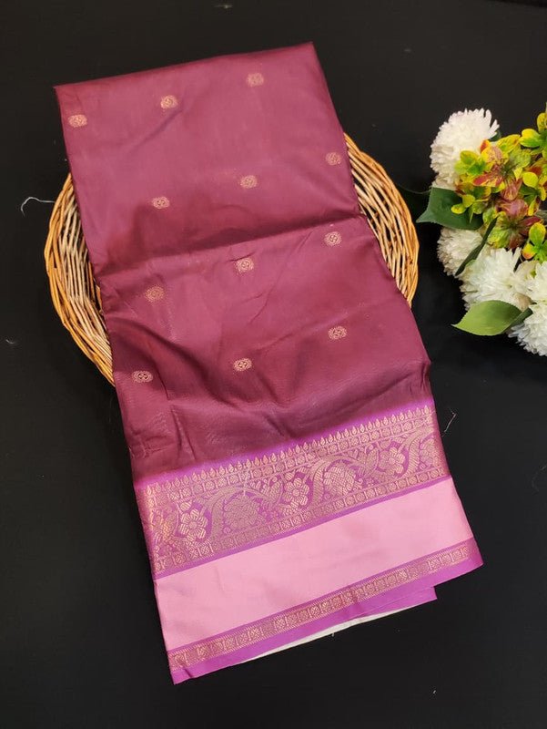 Lotus Fancy Saree in fancy fabric with zari and print design