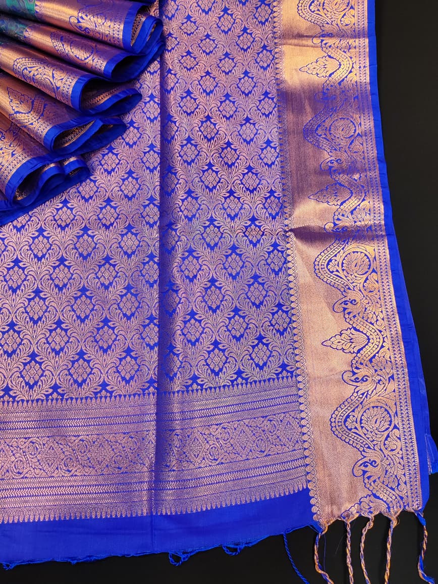 Premium Rapier Type Soft Fabric Mahalakshmi Saree for festival and party wear
