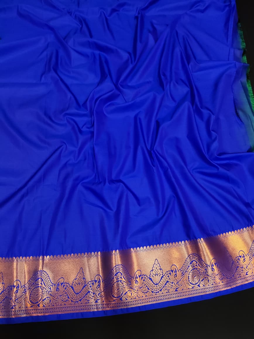 Soft Rapier Fabric Mahalakshmi Saree with zari work for festive and office wear