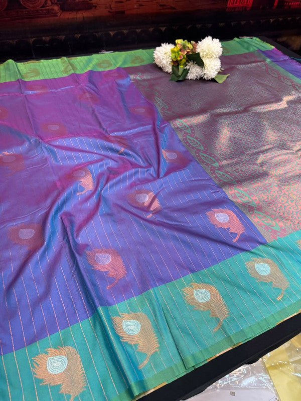 Mayil Thogai Soft Silk Saree for Party Wear Women