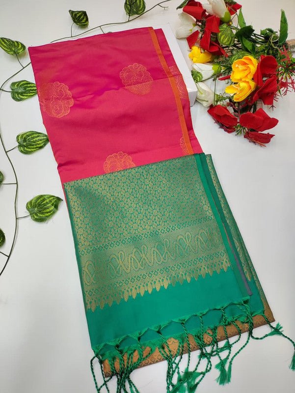 Mehandi Luxury Saree MRS23 - Sri Sakthi Pugazh Tex - Soft Silk