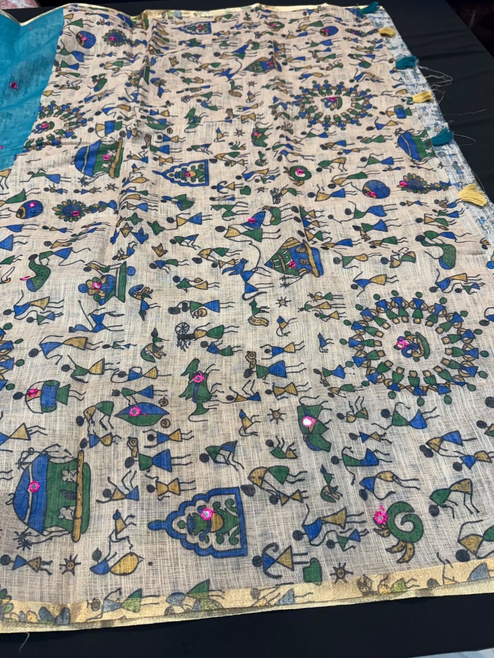 Mina Linen | Printed Saree | MLP06 - Sri Sakthi Pugazh Tex - Linen
