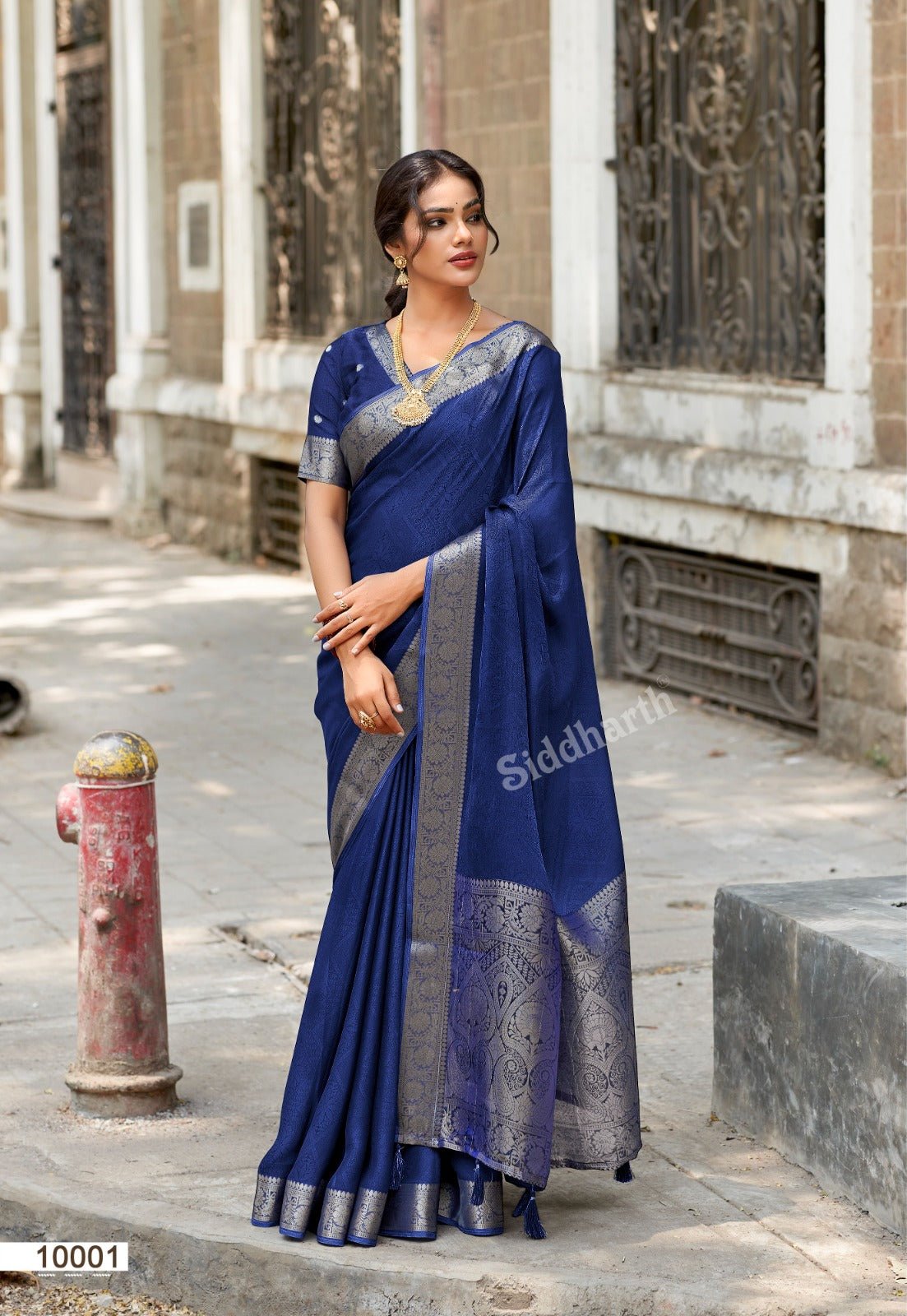 Mysore Silk Inspired Saree for |Party & Festive Wear| MYP02 - Sri Sakthi Pugazh Tex - Mysore Silk