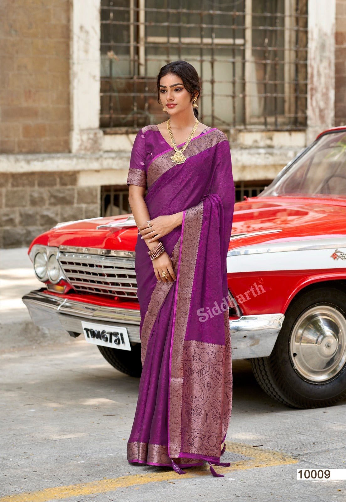 Mysore Silk Inspired Saree for |Party & Festive Wear| MYP06 - Sri Sakthi Pugazh Tex - Mysore Silk