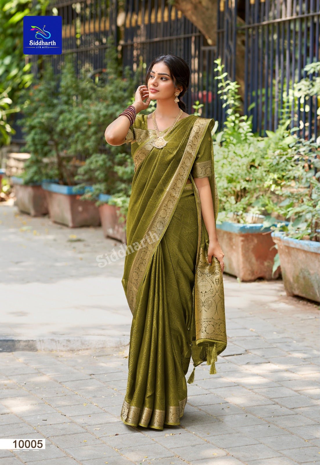 Mysore Silk Inspired Saree for |Party & Festive Wear| MYP07 - Sri Sakthi Pugazh Tex - Mysore Silk