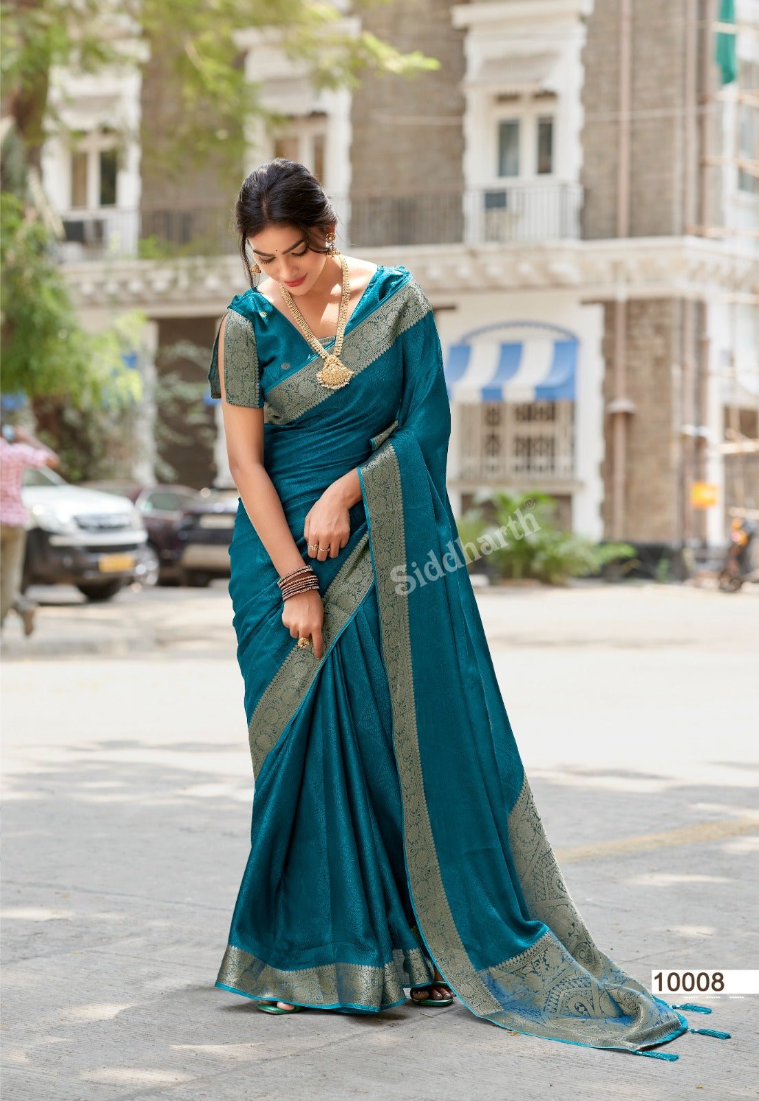 Mysore Silk Inspired Saree for |Party & Festive Wear| MYP08 - Sri Sakthi Pugazh Tex - Mysore Silk