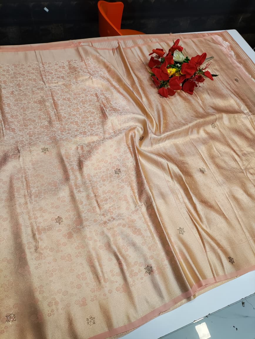 Nangai Stone Work Saree Satin Type
