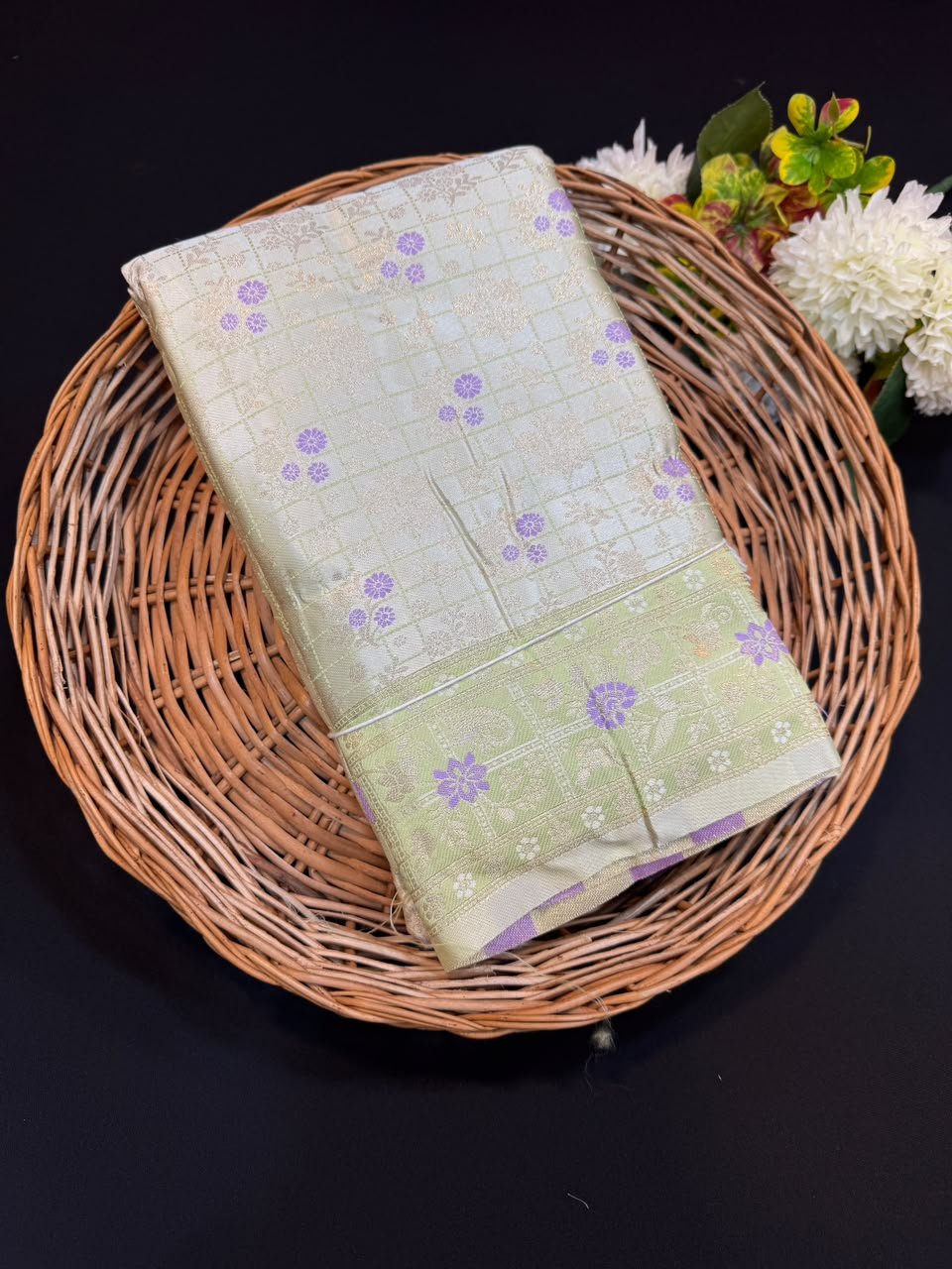 Nangai Satin Soft Saree with |Jacquard Blouse| PNG13 - Sri Sakthi Pugazh Tex - Nangai Saree