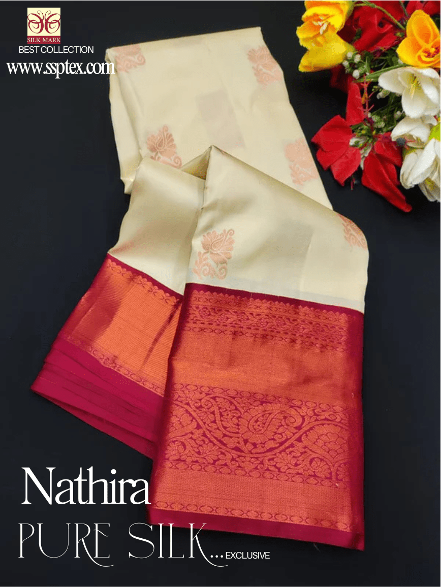 Nathira Pure Pattu Silk E60 - Sri Sakthi Pugazh Tex E60 - Pure Silk