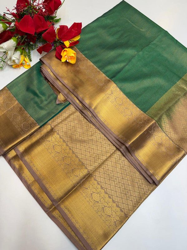 Offer Saree with elegant zari work for festive occasions
