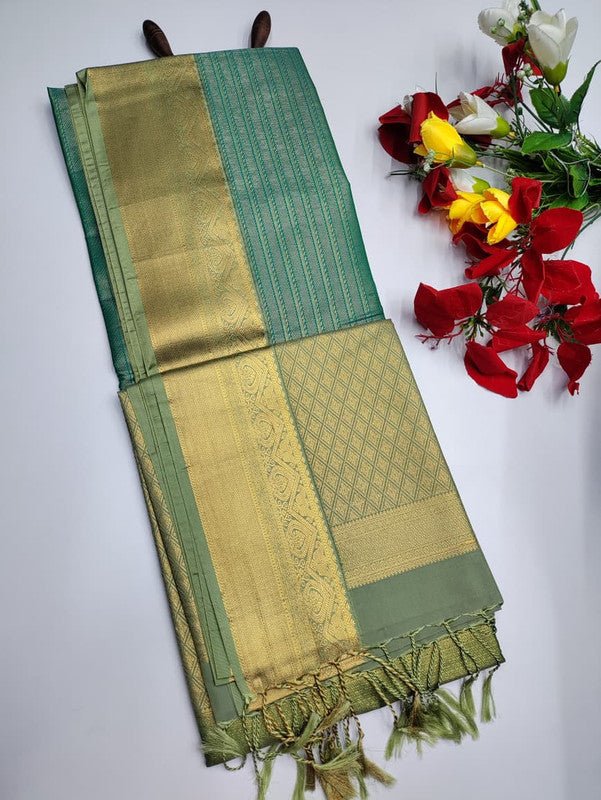 Offer Semi Silk Saree with elegant Zari work for wedding wear
