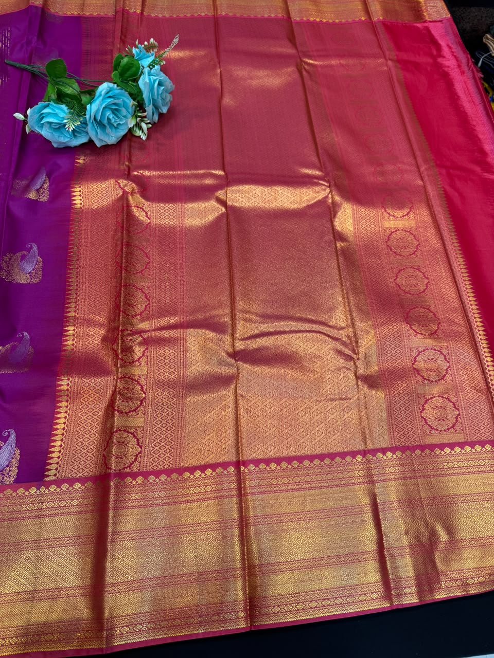 Offer Semi Silk Korvai Border (Meena Work)| Zari Work | ABC14 - Sri Sakthi Pugazh Tex - soft