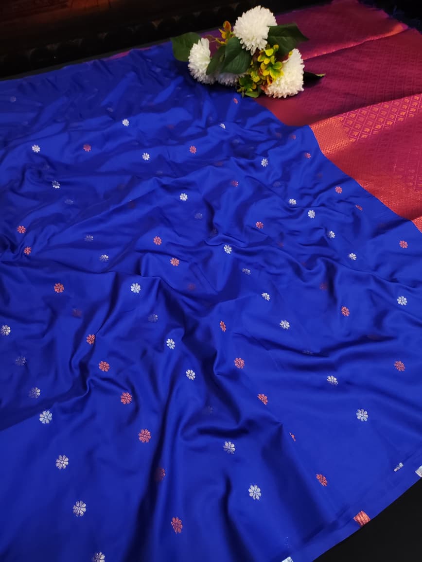 Padhumai Zari Soft Silk Saree for |Party & Festival Wear| P11 - Sri Sakthi Pugazh Tex - Padhumai Soft Silk