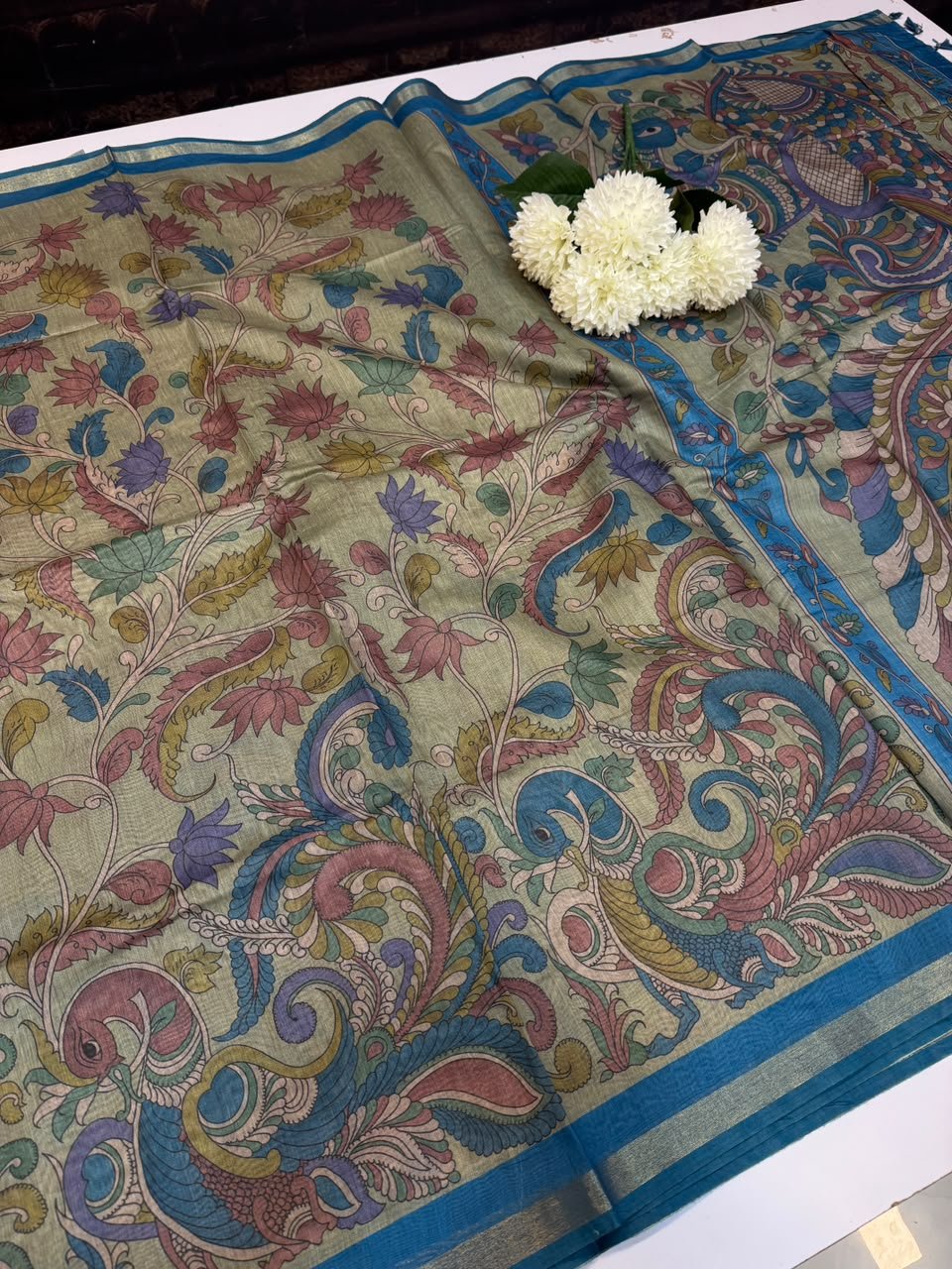 Paper Fancy Saree in Fancy Fabric with Zari Print for Party Wear