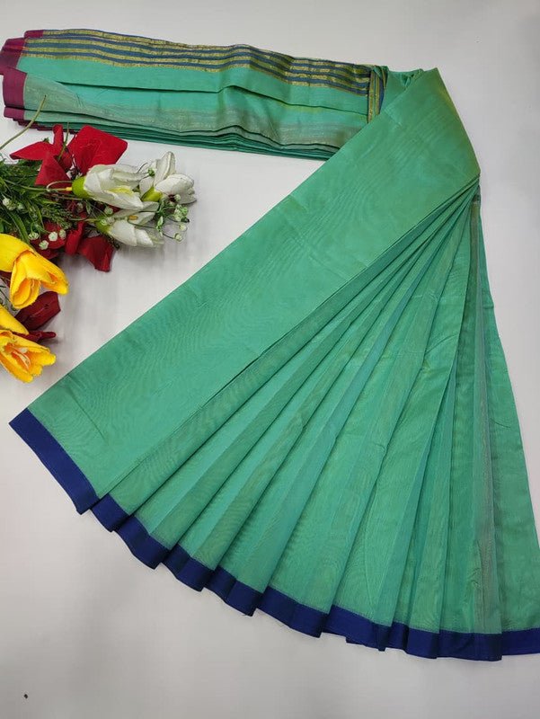 Plain Cotton Saree | Zari Border | PNC33 - Sri Sakthi Pugazh Tex PNC33 - Cotton