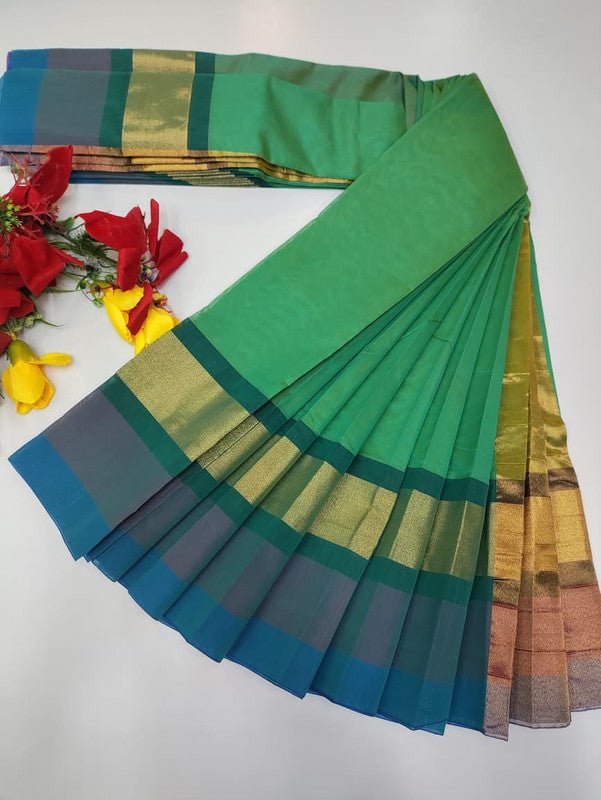 Plain Cotton Saree | Zari Border | PNC15 - Sri Sakthi Pugazh Tex PNC15 - Cotton