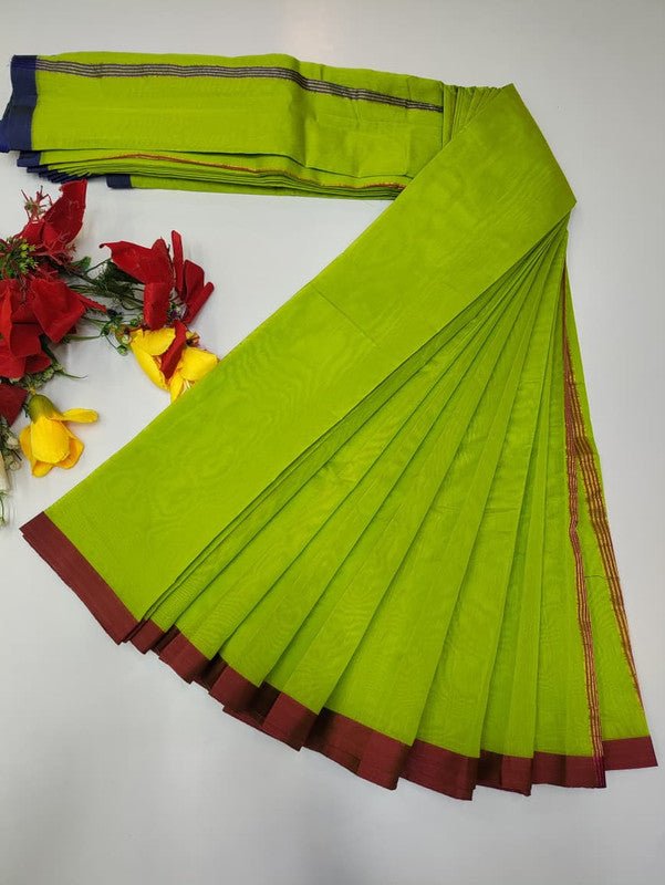 Plain Cotton Saree | Zari Border | PNC18 - Sri Sakthi Pugazh Tex PNC18 - Cotton