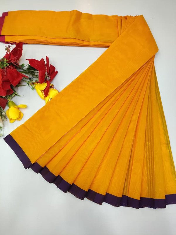 Plain Cotton Saree | Zari Border | PNC20 - Sri Sakthi Pugazh Tex PNC20 - Cotton