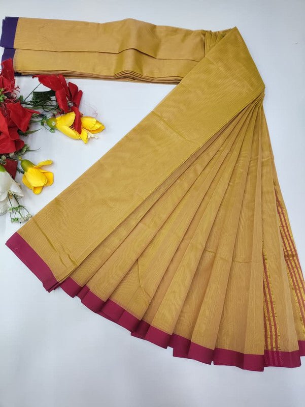 Plain Cotton Saree | Zari Border | PNC32 - Sri Sakthi Pugazh Tex PNC32 - Cotton