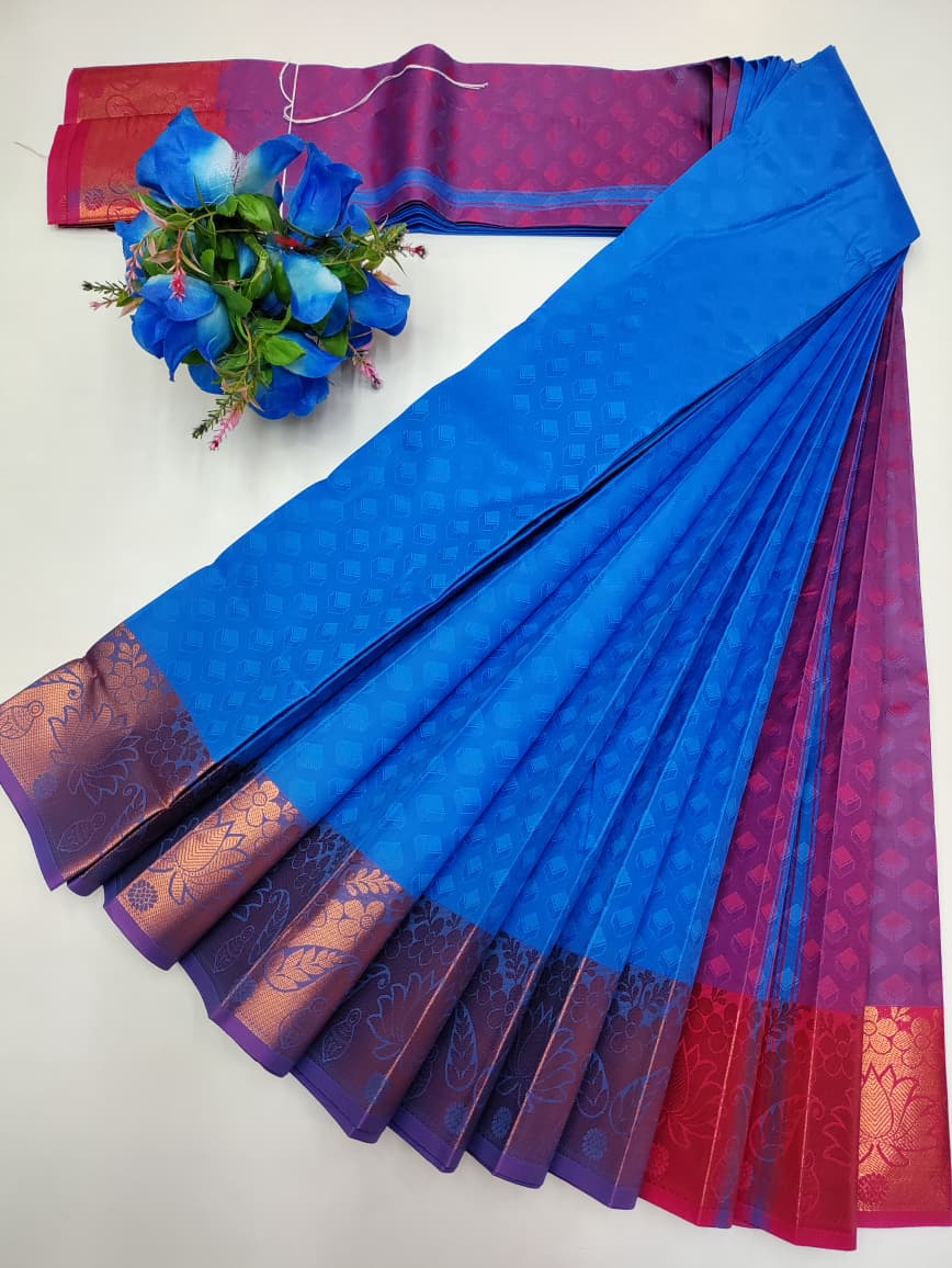 Premium Poontamil Soft Silk Saree with |Jacquard Blouse| PPC197 - Sri Sakthi Pugazh Tex - Premium Poontamil