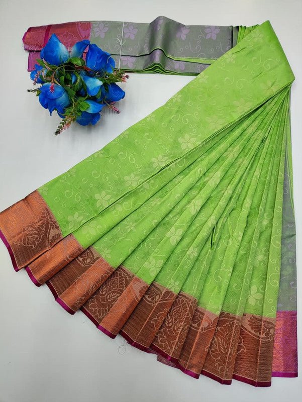 Premium Poontamil Soft Silk Saree with |Jacquard Blouse| PPC201 - Sri Sakthi Pugazh Tex - Premium Poontamil